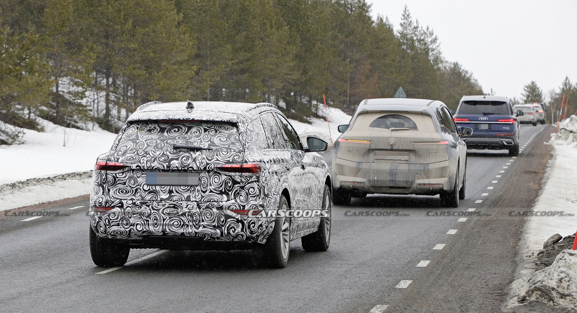 2024 Audi Q6 e-tron Front End Completely Uncovered In Latest Spy Shots