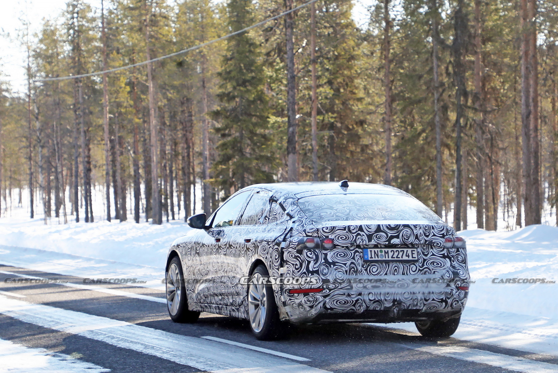 2024 Audi A6 E-Tron Spied Again Showing Split Headlights And Toned-Down Styling