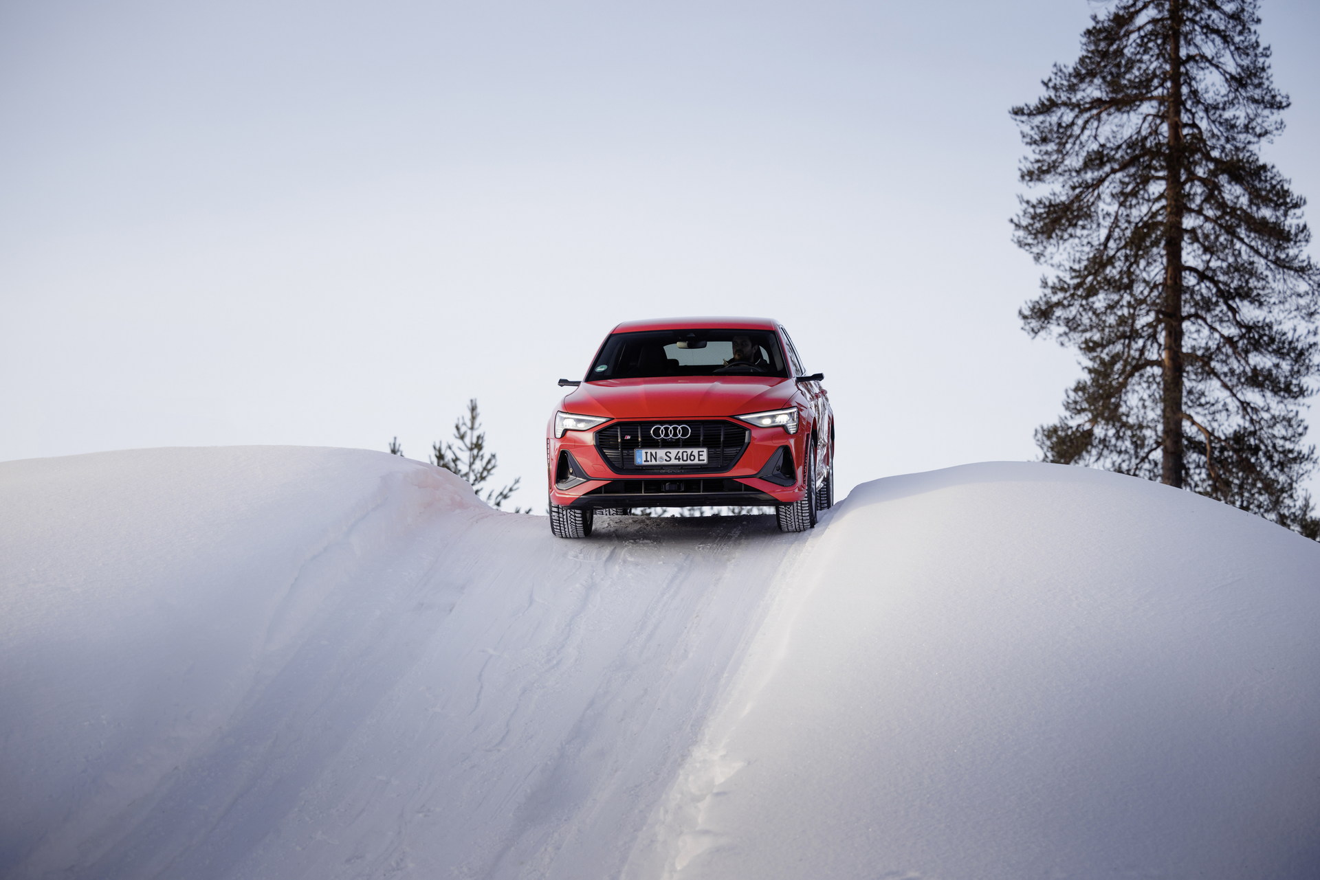Audi Teases Facelifted E-tron Sportback During Winter Testing