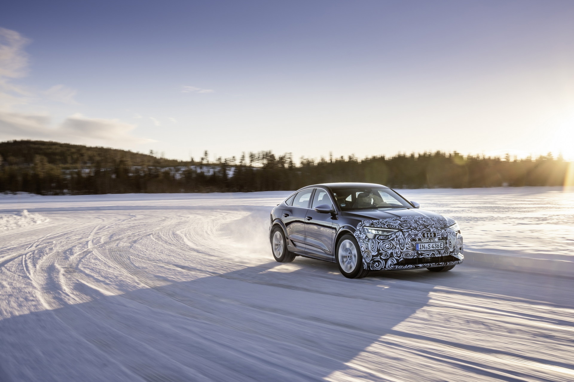 Audi Teases Facelifted E-tron Sportback During Winter Testing