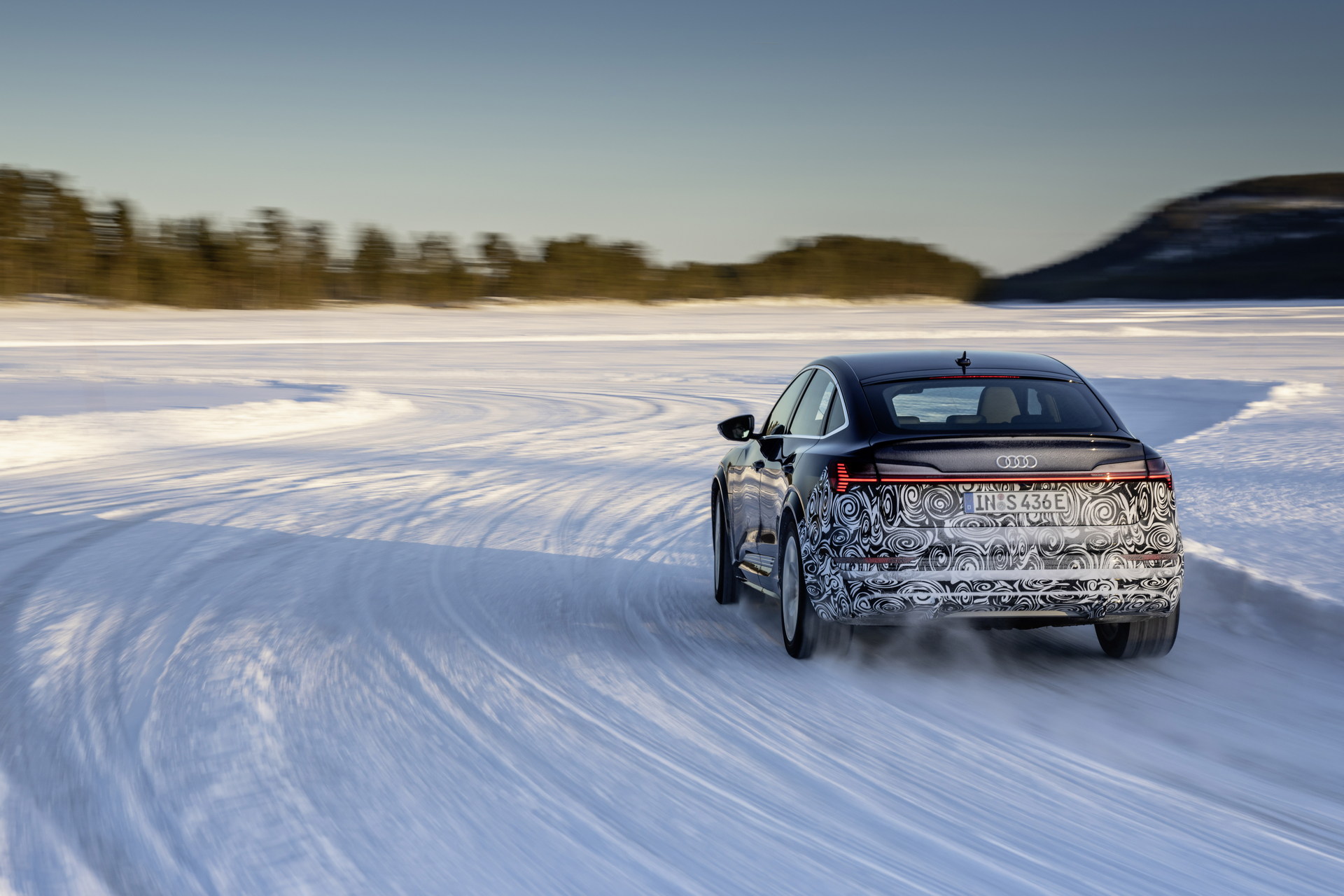 Audi Teases Facelifted E-tron Sportback During Winter Testing