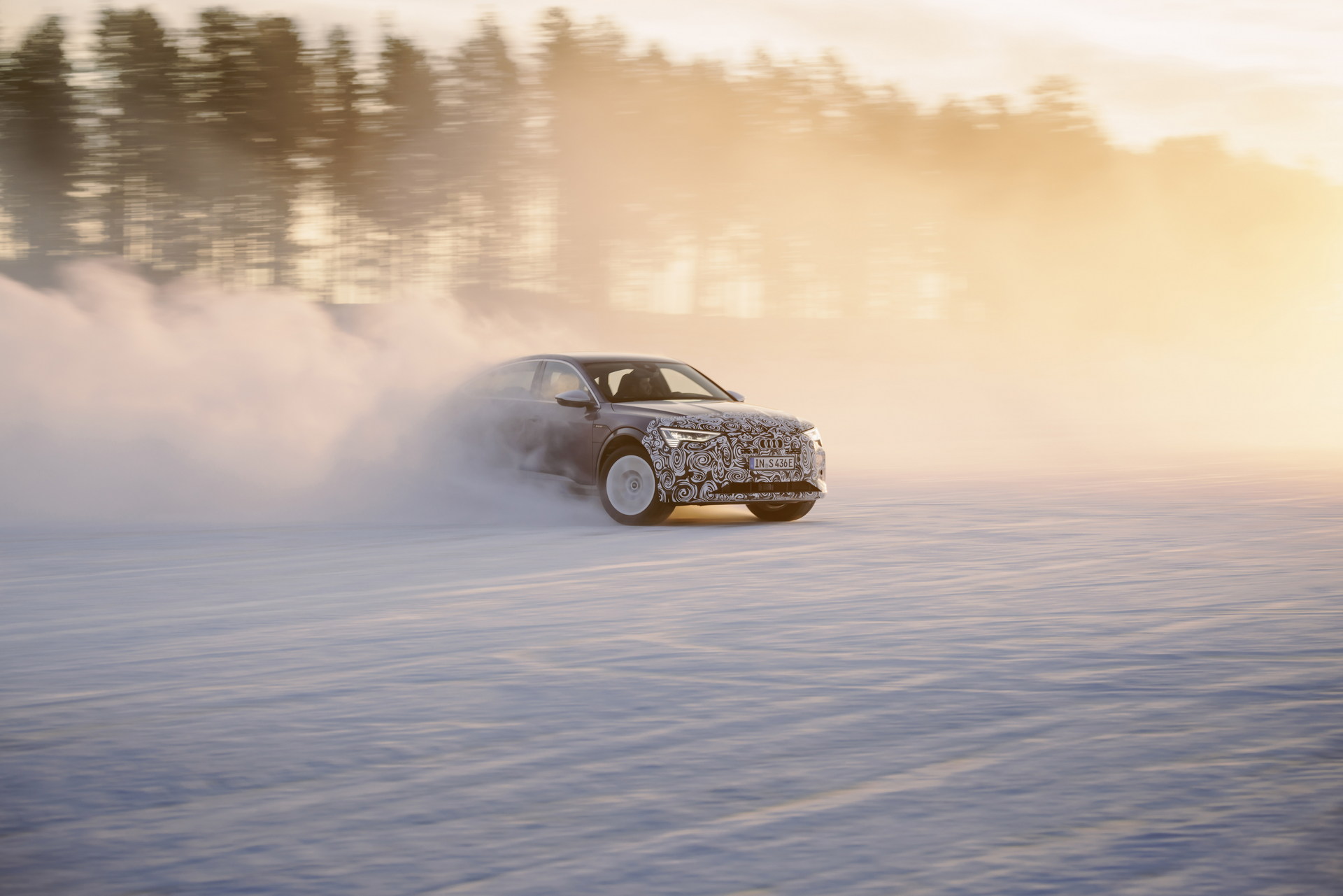 Audi Teases Facelifted E-tron Sportback During Winter Testing