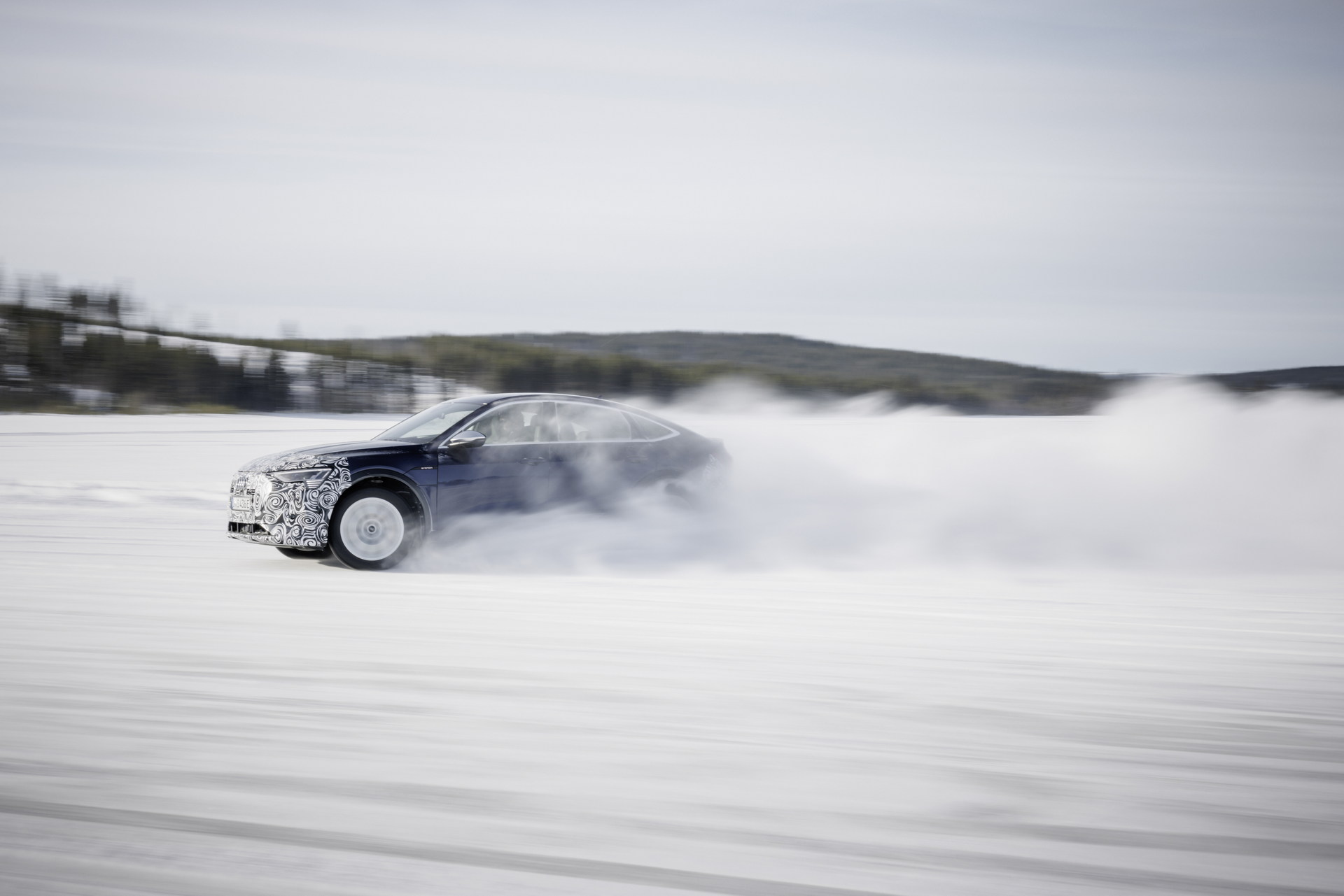 Audi Teases Facelifted E-tron Sportback During Winter Testing