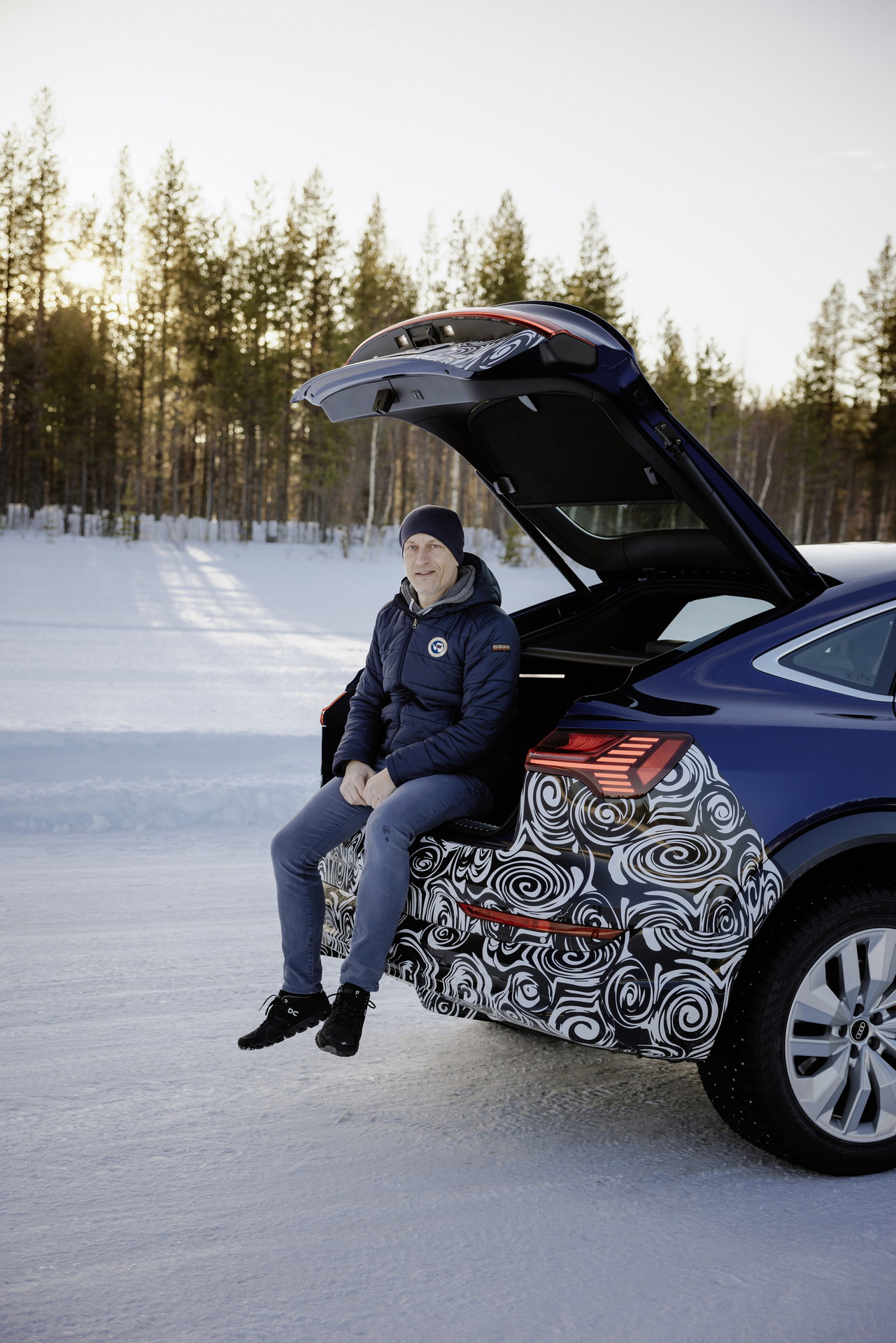 Audi Teases Facelifted E-tron Sportback During Winter Testing