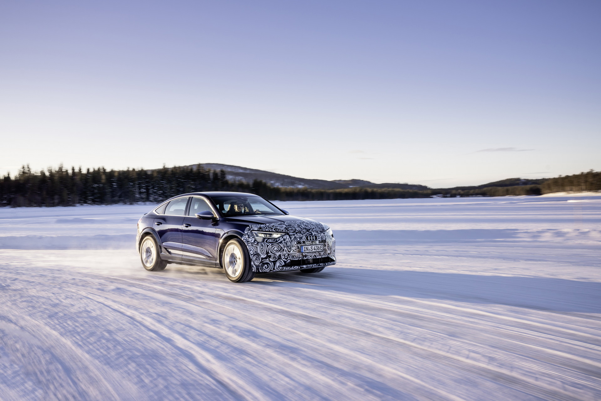 Audi Teases Facelifted E-tron Sportback During Winter Testing