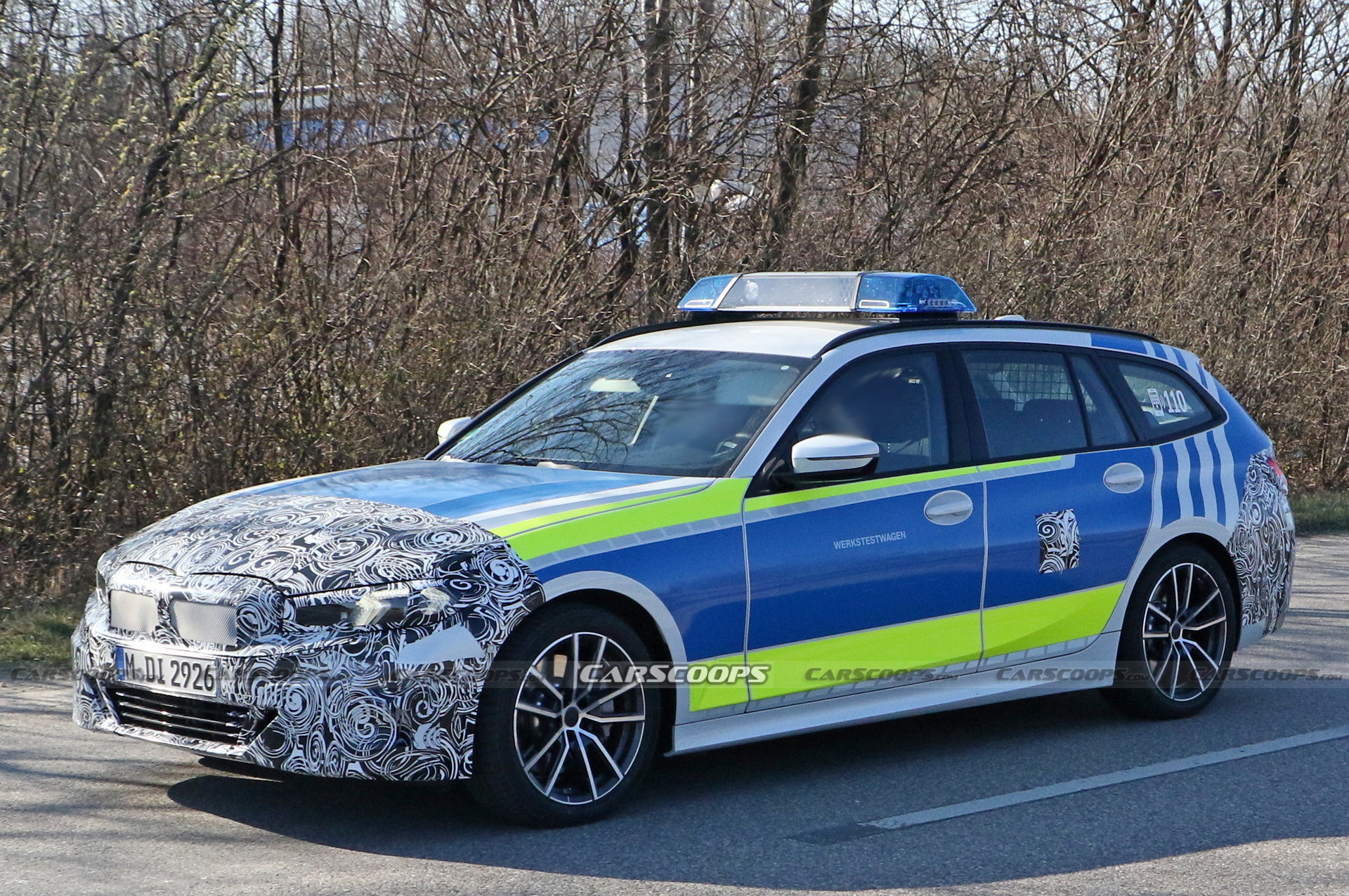 Facelifted BMW 3-Series Touring Spied Testing For The Police