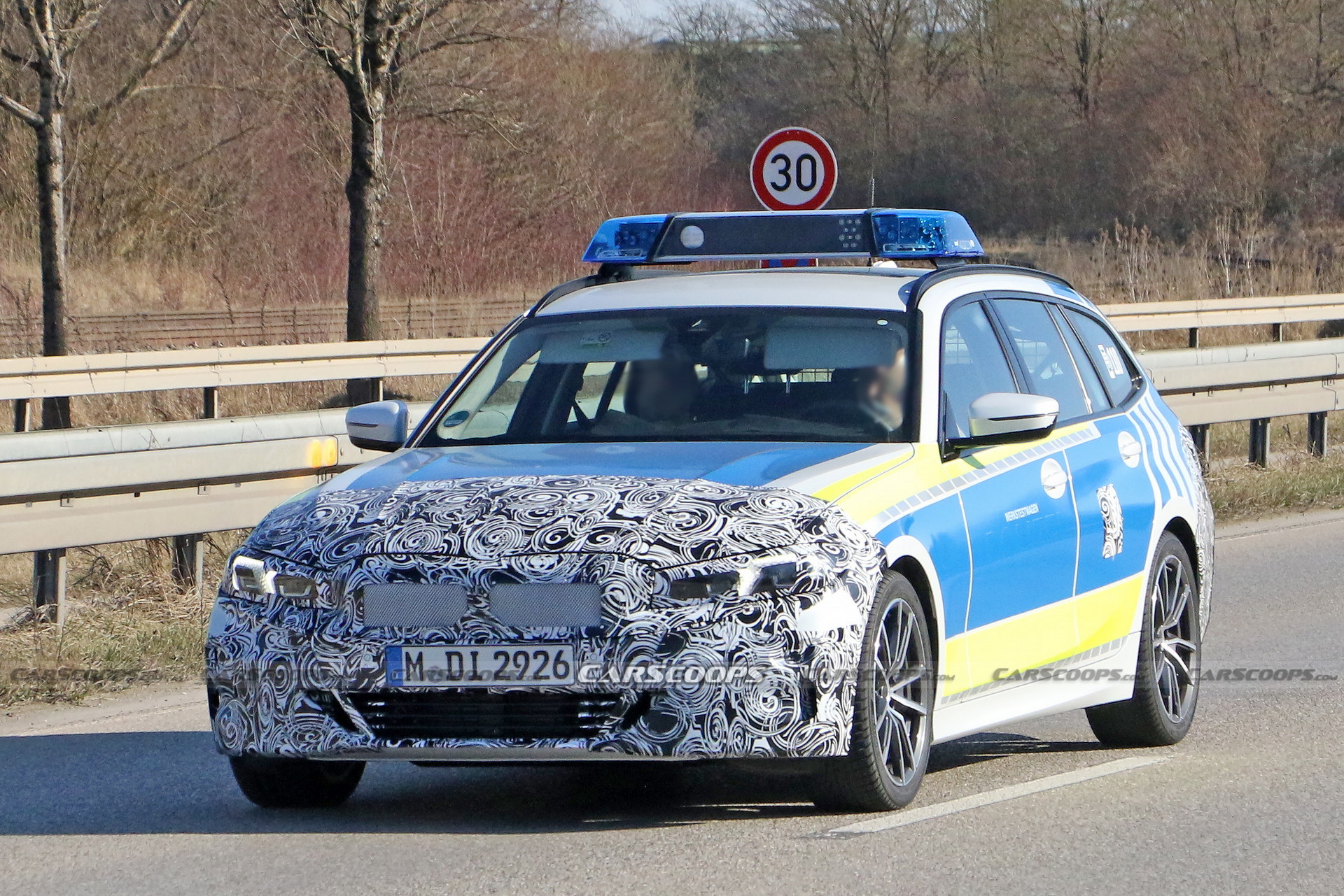 Facelifted BMW 3-Series Touring Spied Testing For The Police