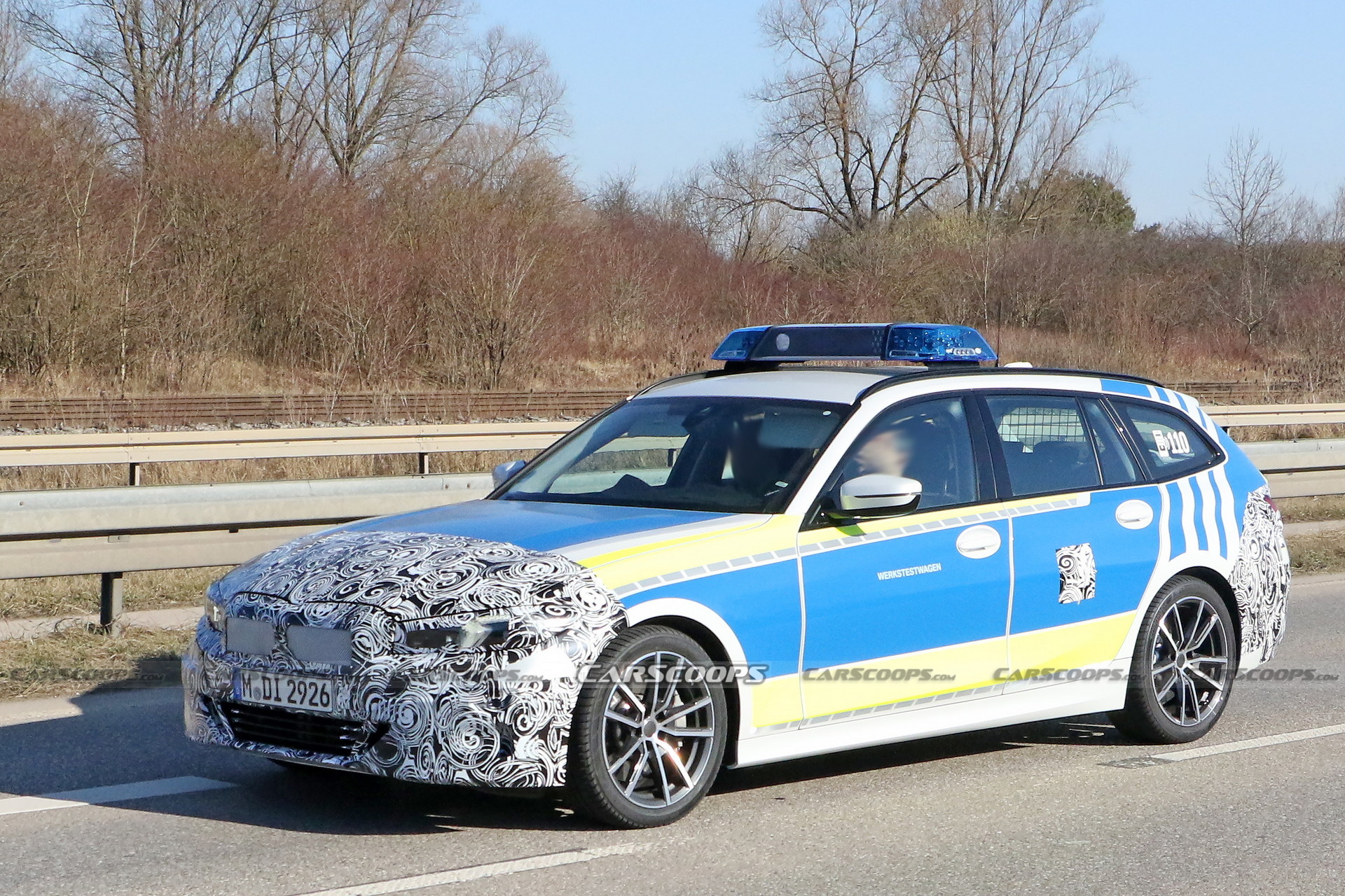 Facelifted BMW 3-Series Touring Spied Testing For The Police