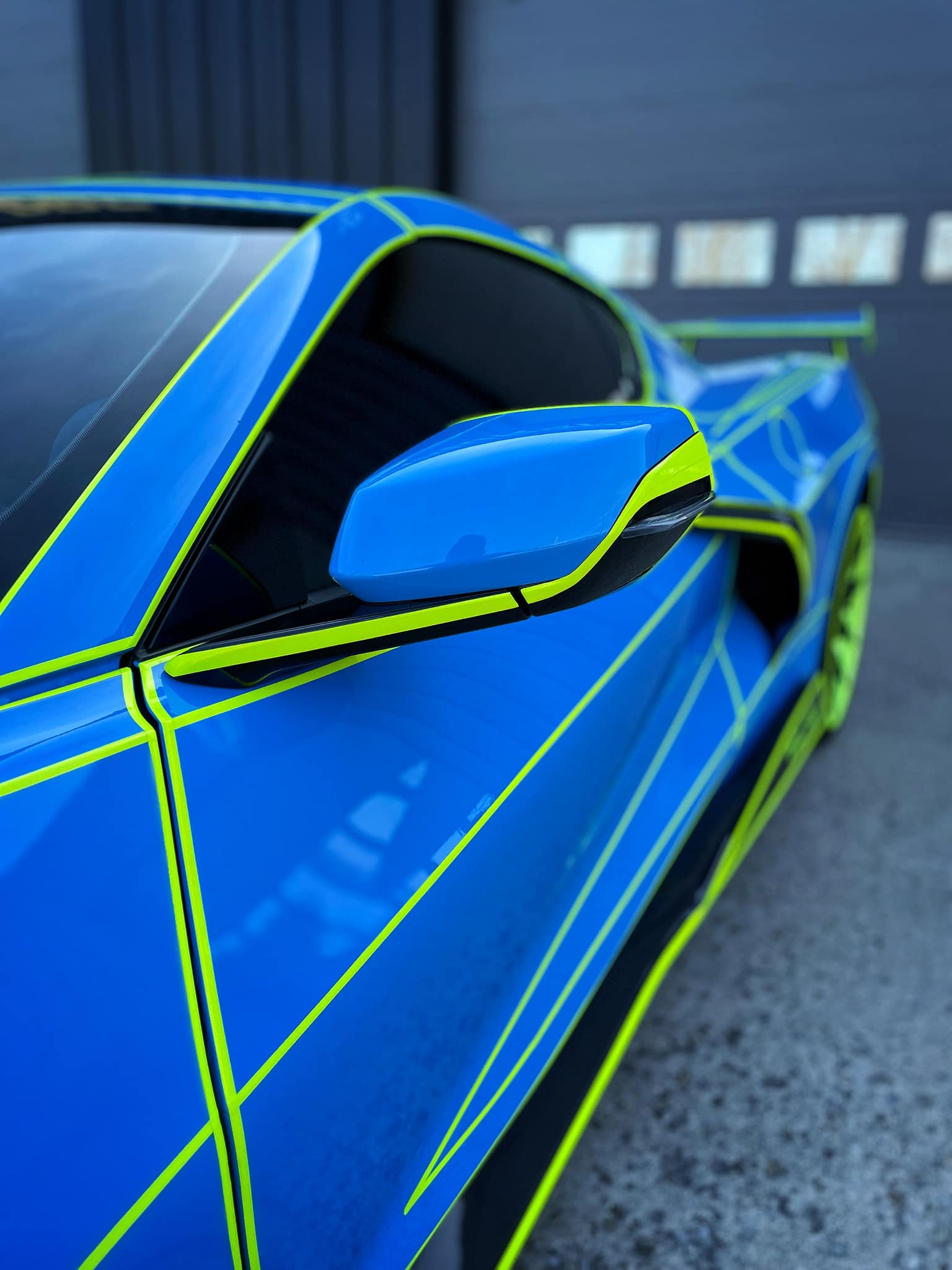 This C8 Corvette With Neon Yellow Stripes Belongs In A Tron Movie