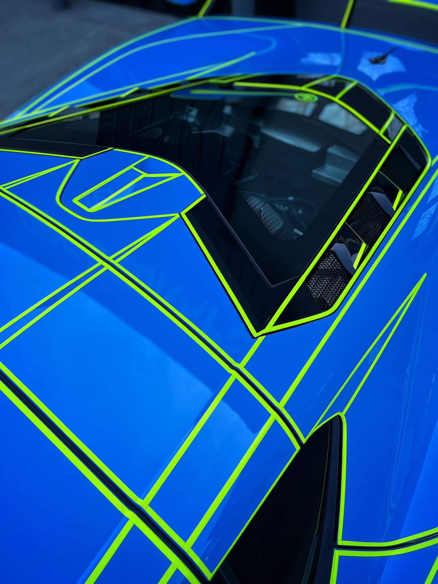 This C8 Corvette With Neon Yellow Stripes Belongs In A Tron Movie