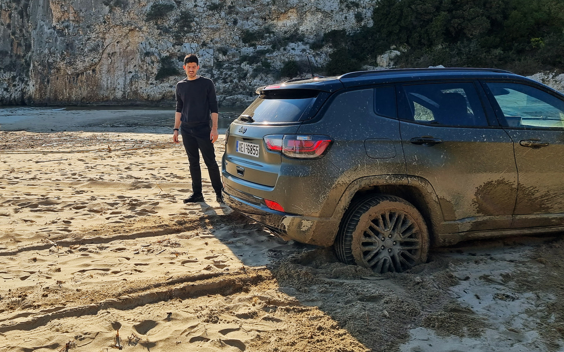 I Got Stuck With A 4WD Jeep In The Sand And It Was All My Fault