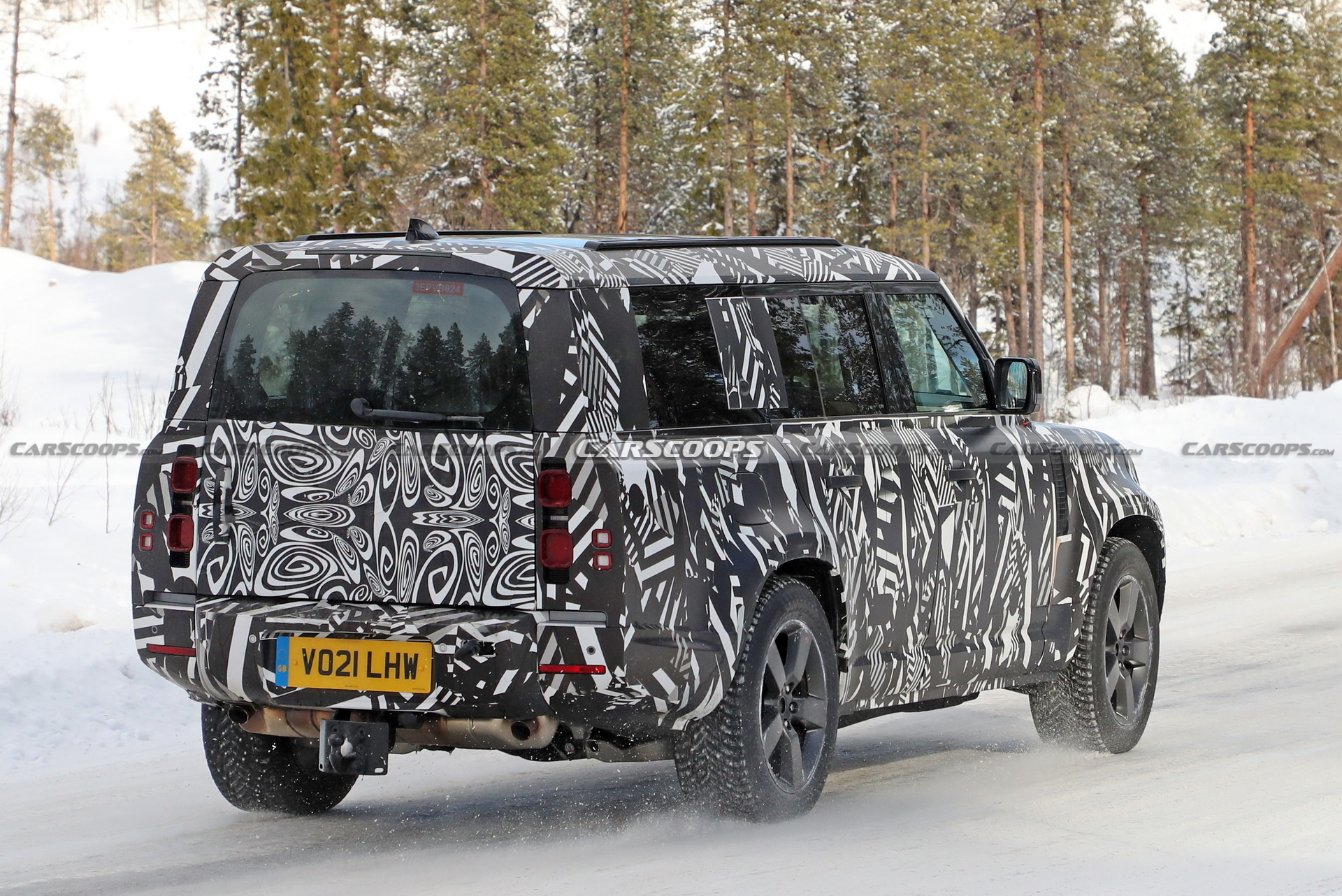 Land Rover’s Longer Defender 130 Spied Testing In The Snow