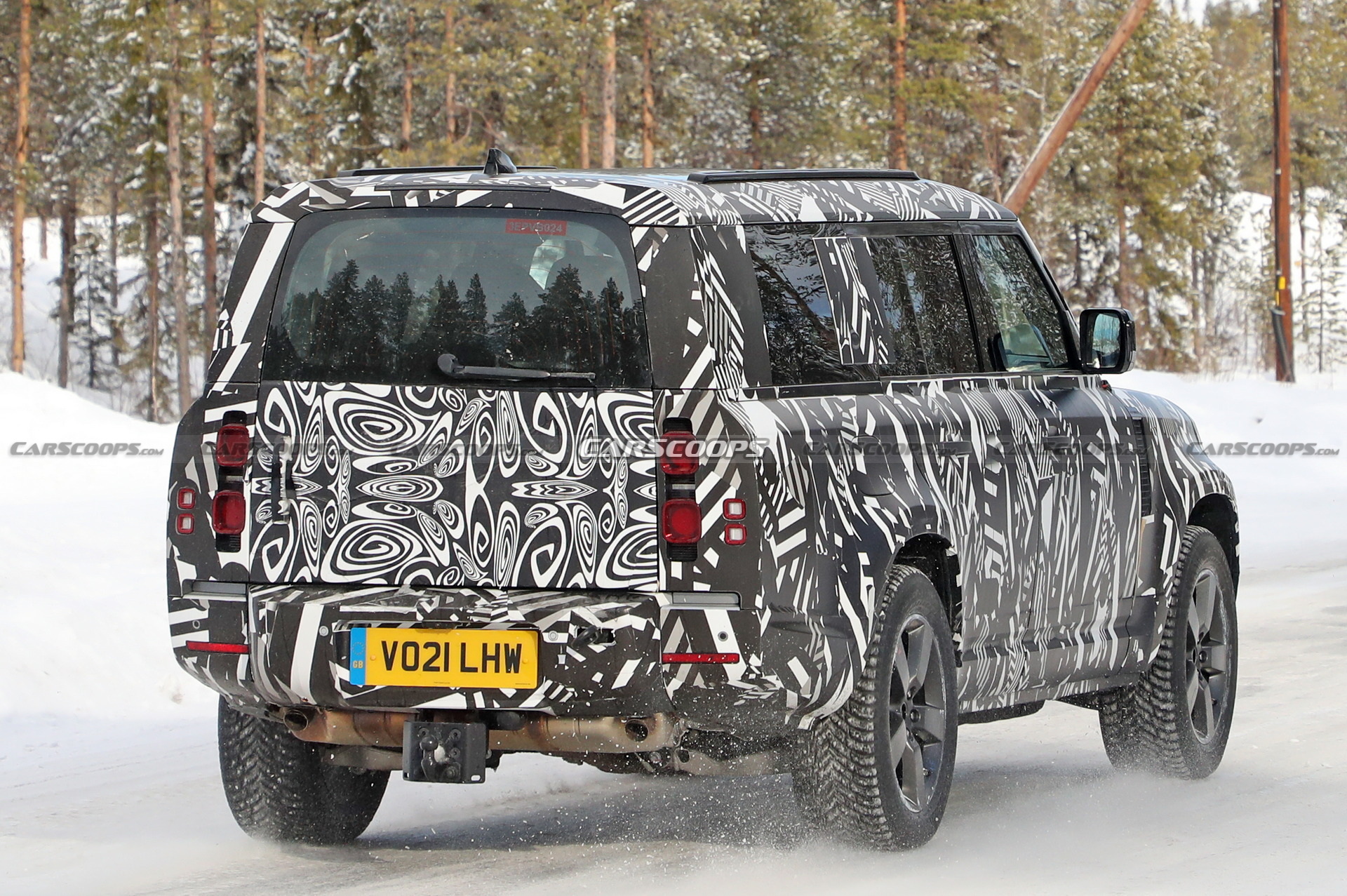 Land Rover’s Longer Defender 130 Spied Testing In The Snow