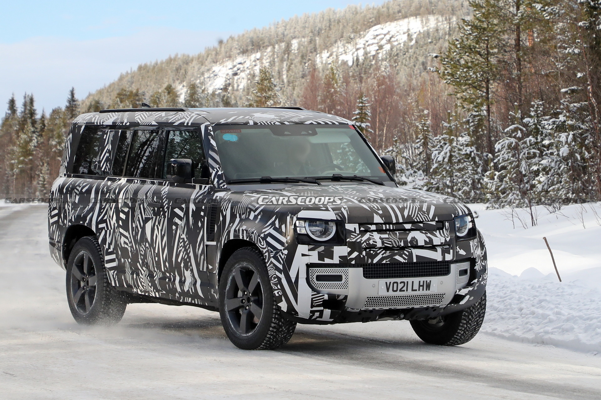 Land Rover’s Longer Defender 130 Spied Testing In The Snow