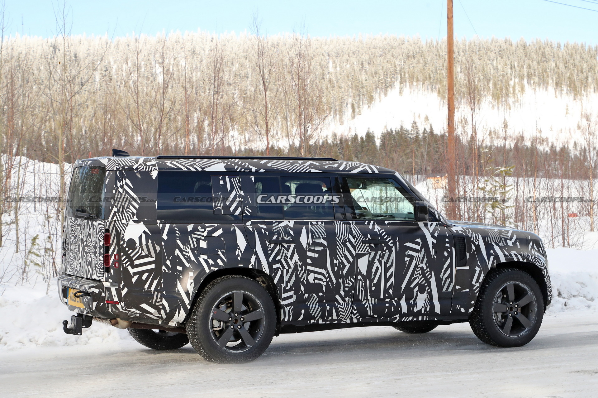 Land Rover’s Longer Defender 130 Spied Testing In The Snow