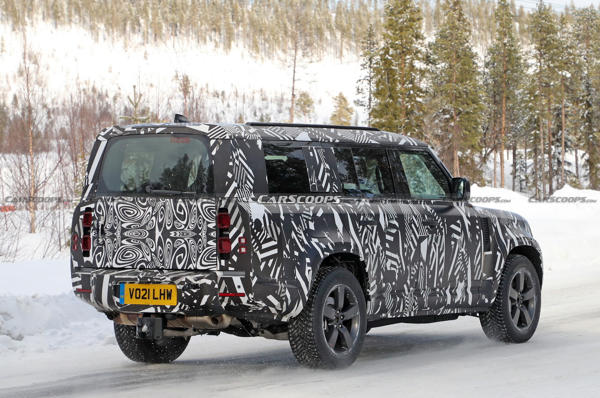 Land Rover’s Longer Defender 130 Spied Testing In The Snow