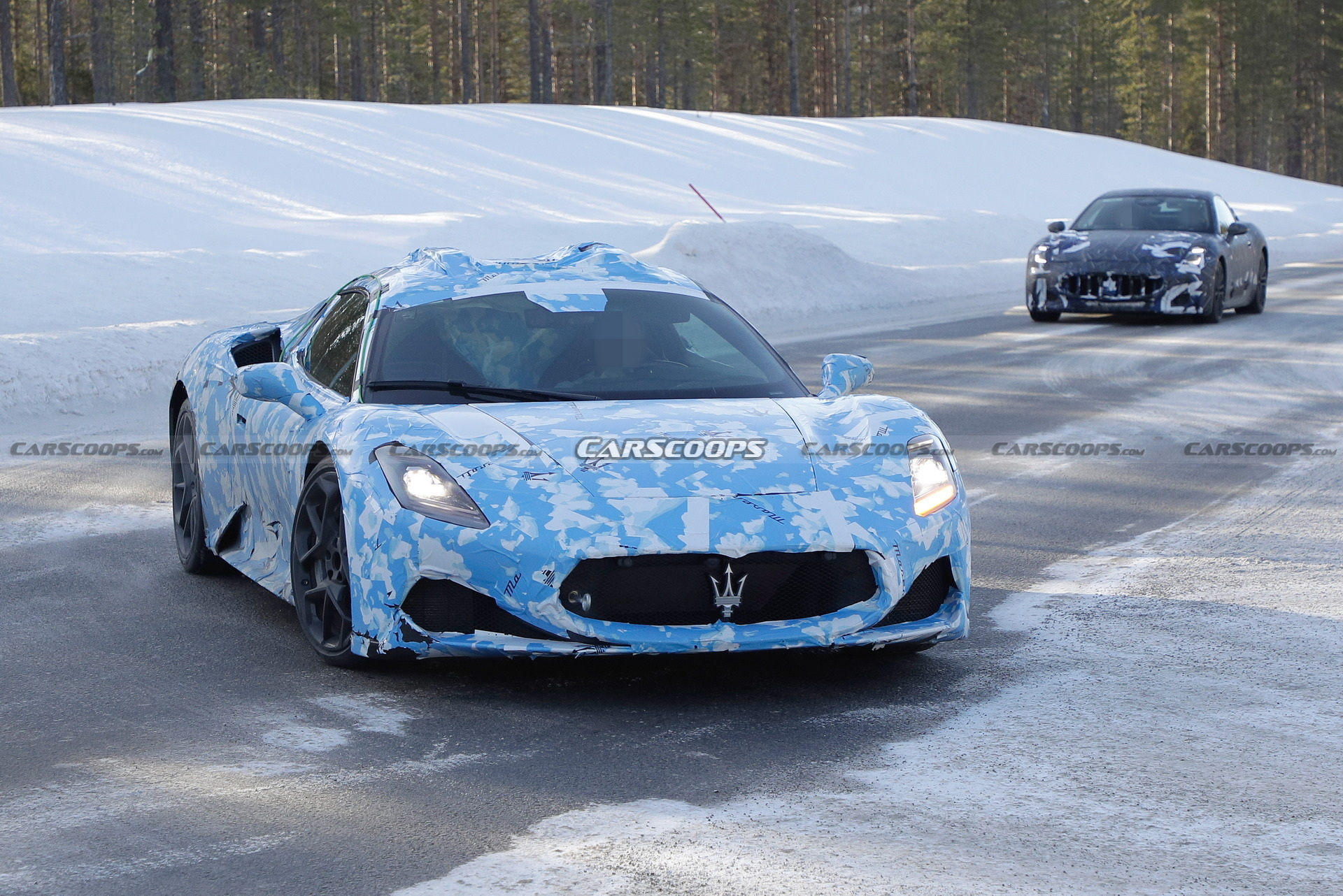 Maserati MC20 Convertible Spied Undergoing Cold Weather Testing
