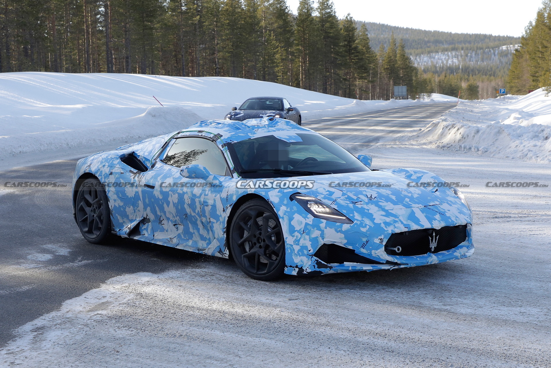 Maserati MC20 Convertible Spied Undergoing Cold Weather Testing