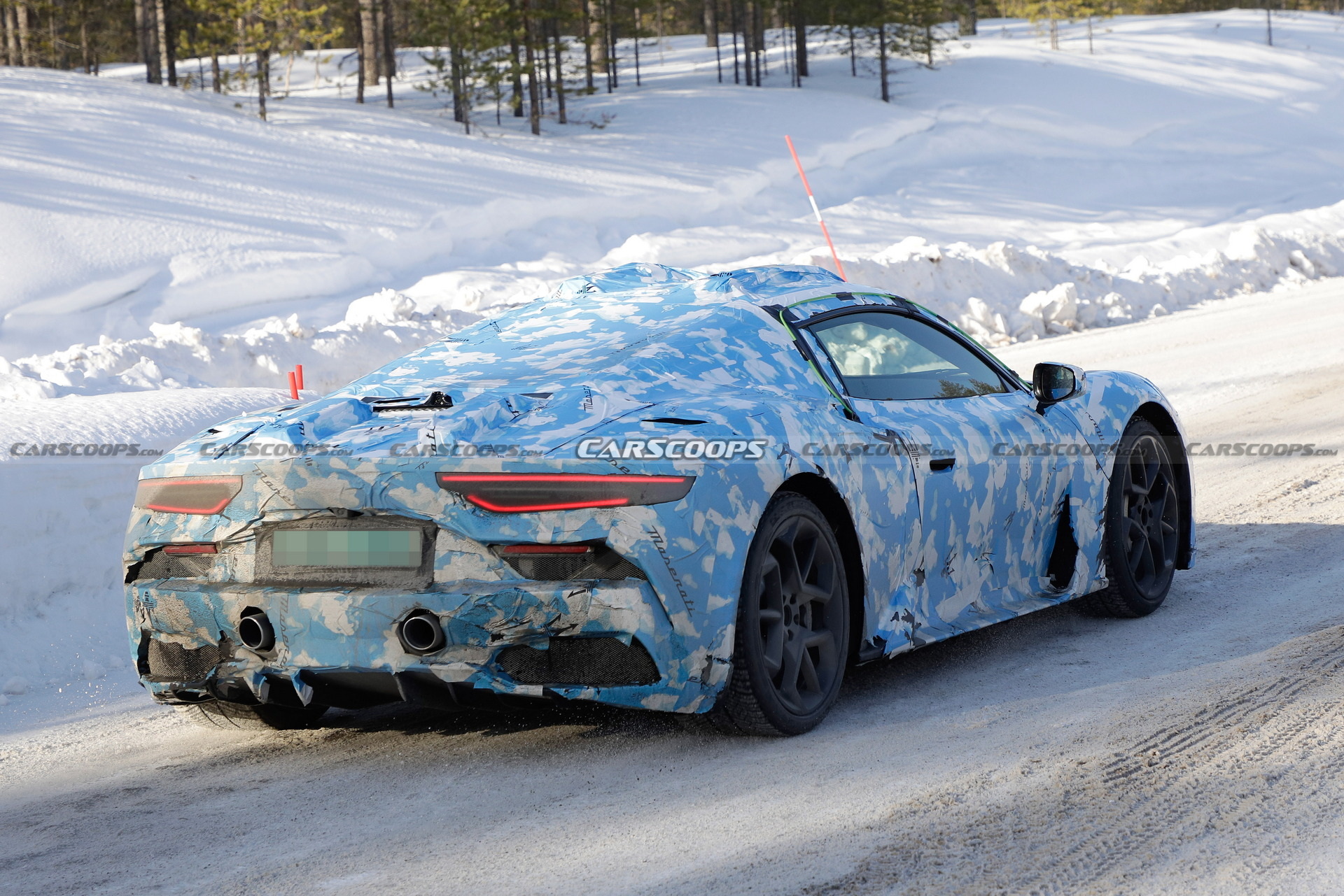 Maserati MC20 Convertible Spied Undergoing Cold Weather Testing