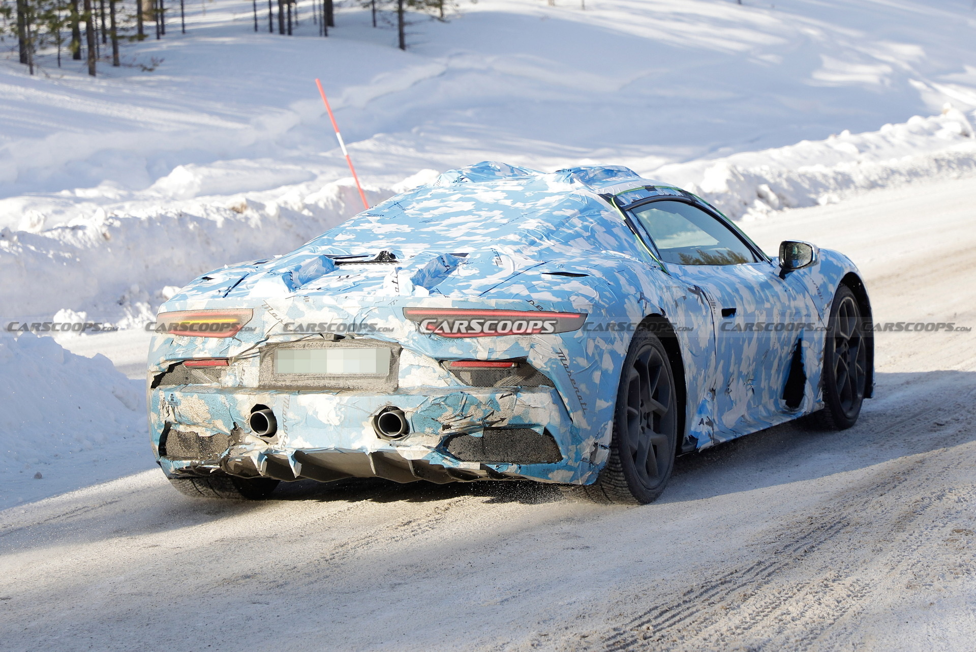 Maserati MC20 Convertible Spied Undergoing Cold Weather Testing