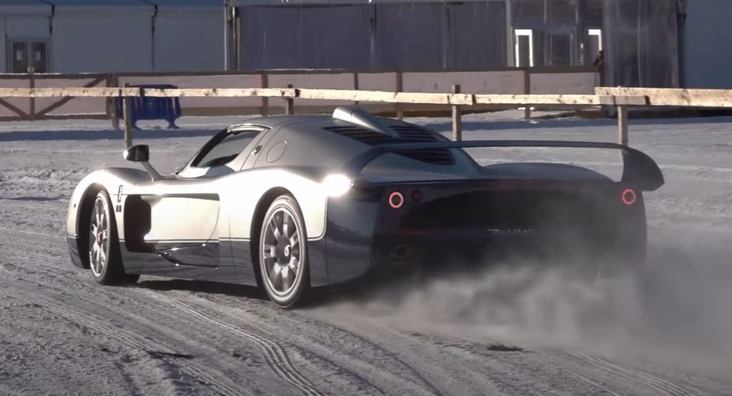  Would You Have The Nerve To Drive A Maserati MC12 In The Snow?