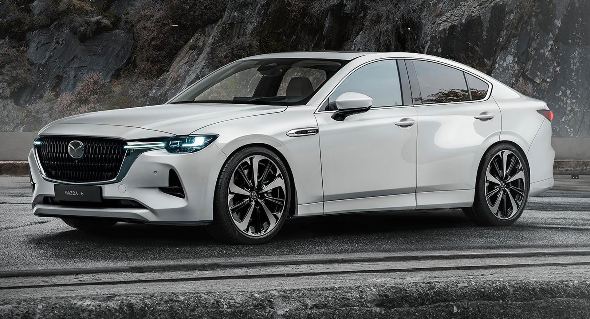 RWD 2023 Mazda6 Rendered With Cues From Recently Unveiled CX-60