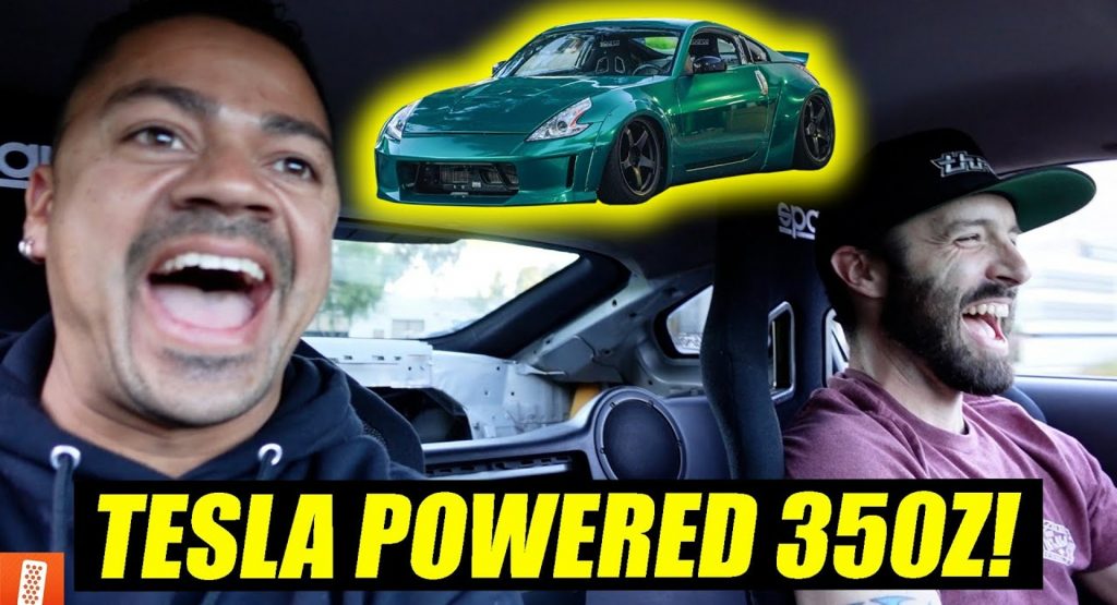  Tesla-Swapped Liberty Walk Nissan 350Z EV Takes Its First Drive And Proves That Hot Rodding Will Never Die