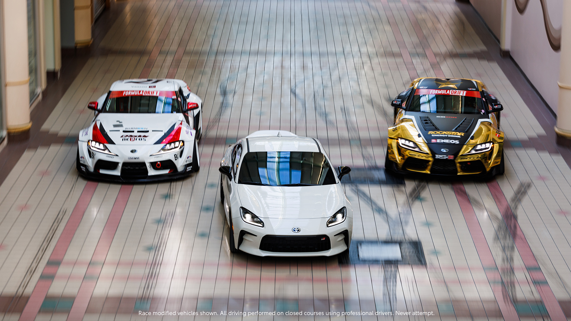 Toyota Sends GR86 Drifting Through A Mall And Teases GR Corolla In New Ad