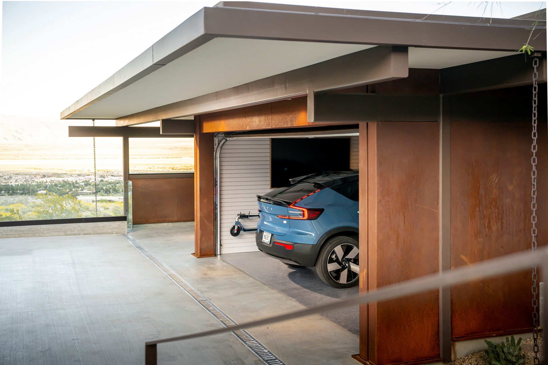 Volvo Helped Designed The Ultimate Electric Car Garage For Luxurious Californian House