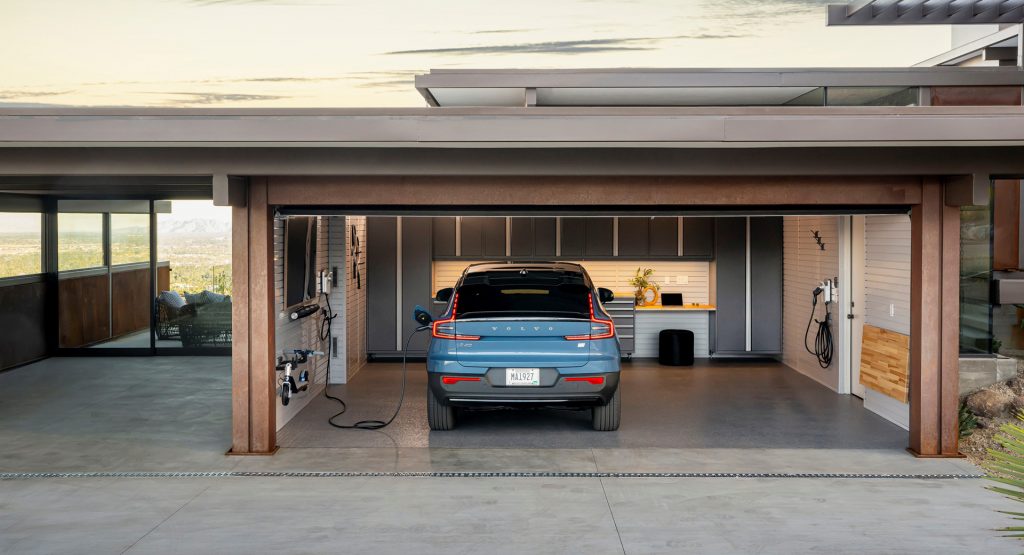  Volvo Helped Designed The Ultimate Electric Car Garage For Luxurious Californian House
