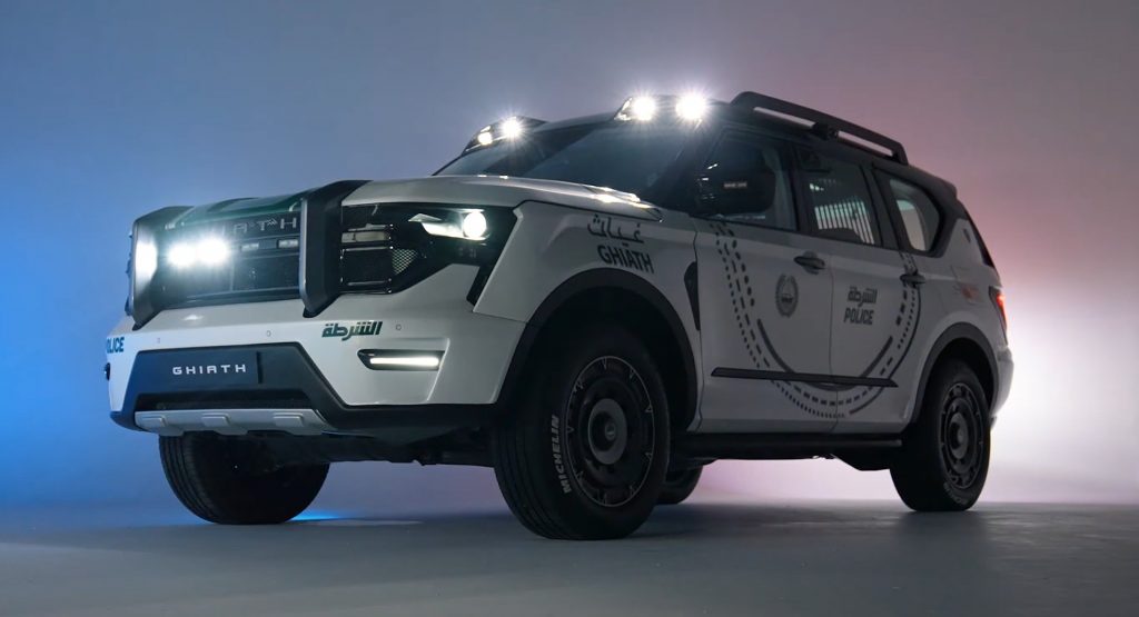  W Motors Ghiath Smart Patrol es un SUV basado en Nissan para la policía de Dubai
