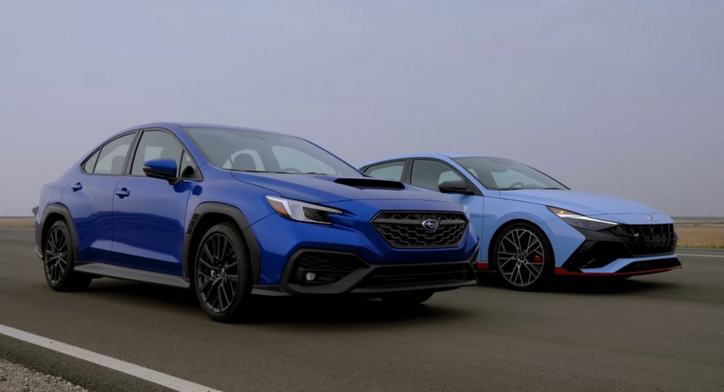  2022 Hyundai Elantra N Smokes 2022 Subaru WRX In Edmunds’ U-Drag Test
