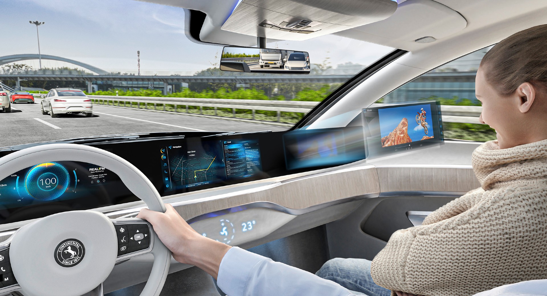 Continental Has A Solution For Passengers Who Want To Watch A Movie Without Distracting The Driver