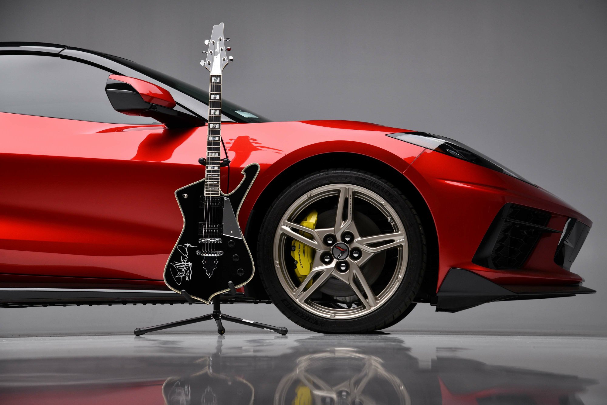 KISS’s Paul Stanley Is Auctioning Off His 2022 Corvette Convertible, VIN 001, Throws In A Guitar