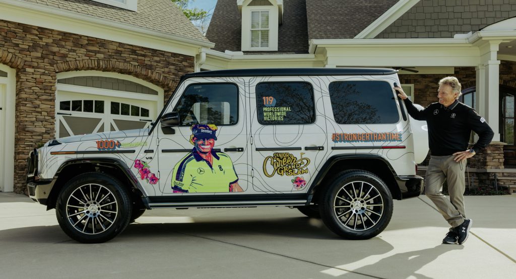  Mercedes Honors Golf Legend Bernhard Langer With G-Class Covered In Art That Tells His Story