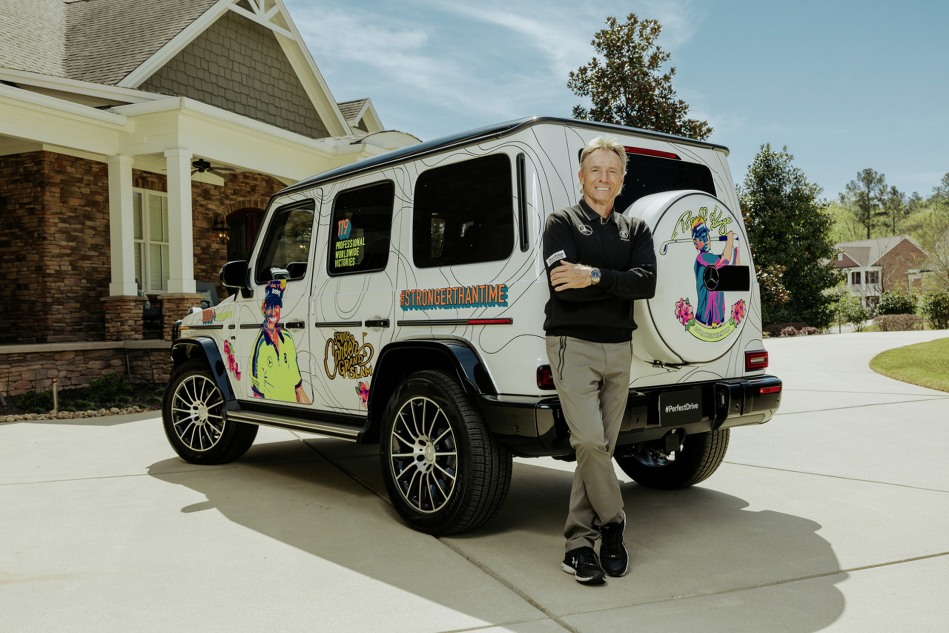 Mercedes Honors Golf Legend Bernhard Langer With G-Class Covered In Art That Tells His Story