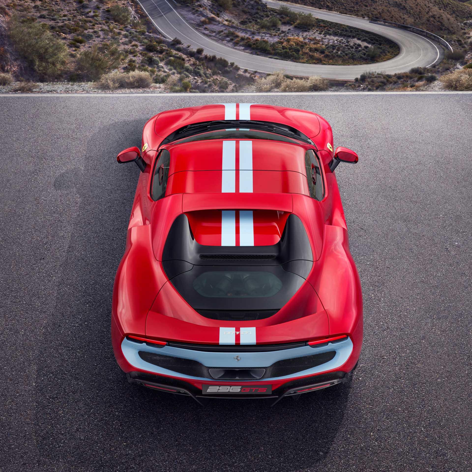 2023 Ferrari 296 GTS Hybrid Is An 819-HP Tanning Machine