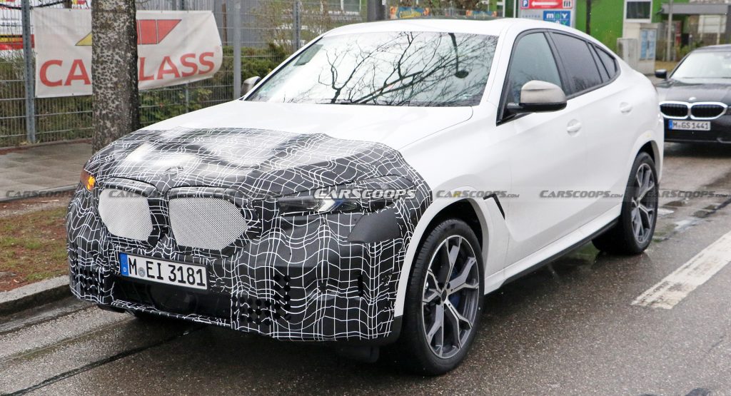 2024 BMW X6 Facelift Spied Again Hiding A Freshened Front End With New Headlamp Signatures