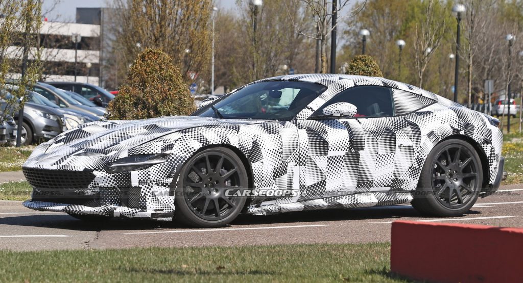  Could This Stretched Out Ferrari Roma Be A Mule For The Front-Engine V12 Successor To The 812?