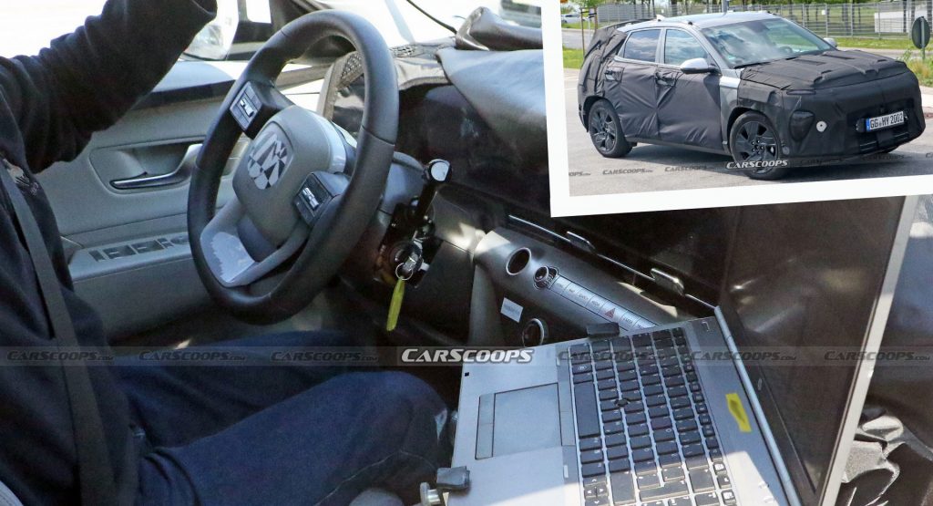  2024 Hyundai Kona Shows Off Its Ioniq 5-Inspired Cabin In Latest Spy Photos