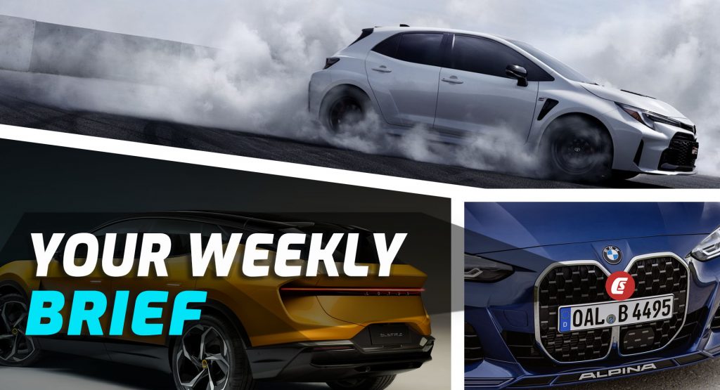 Toyota Launches GR Corolla, Lotus Unveils Eletre, And New Alpina B4: Your Weekly Brief