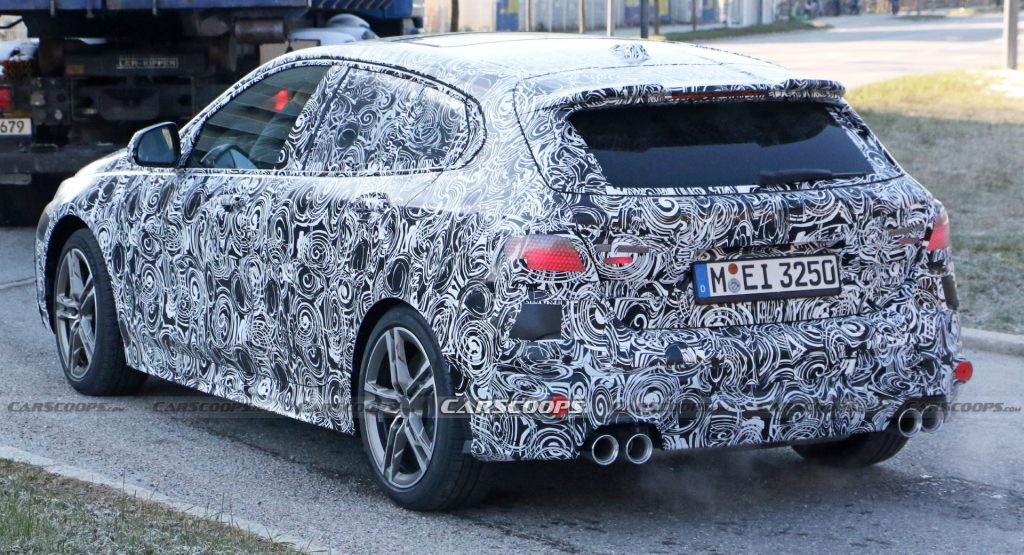  BMW M135i xDrive Facellift Spied With Quad Exhaust Pipes