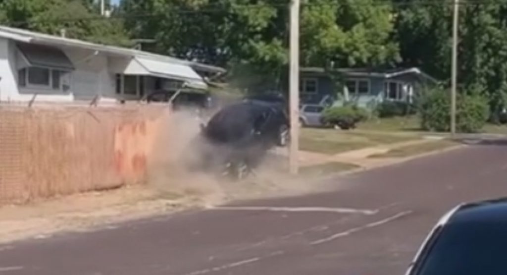  Camaro Driver Goes Straight From Performing Dumb Donuts To Hitting Telephone Pole