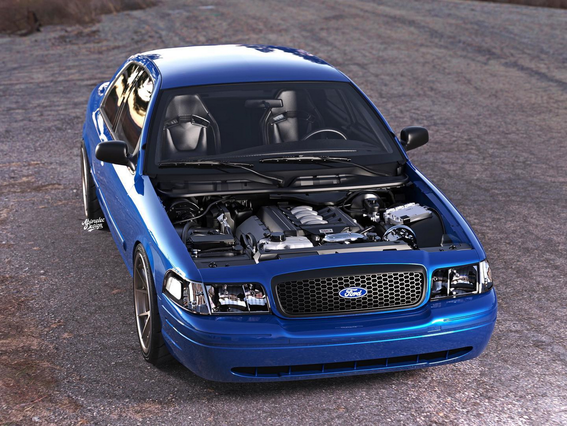 Two-Door Crown Victoria Render Is The Definition Of Muscle Car