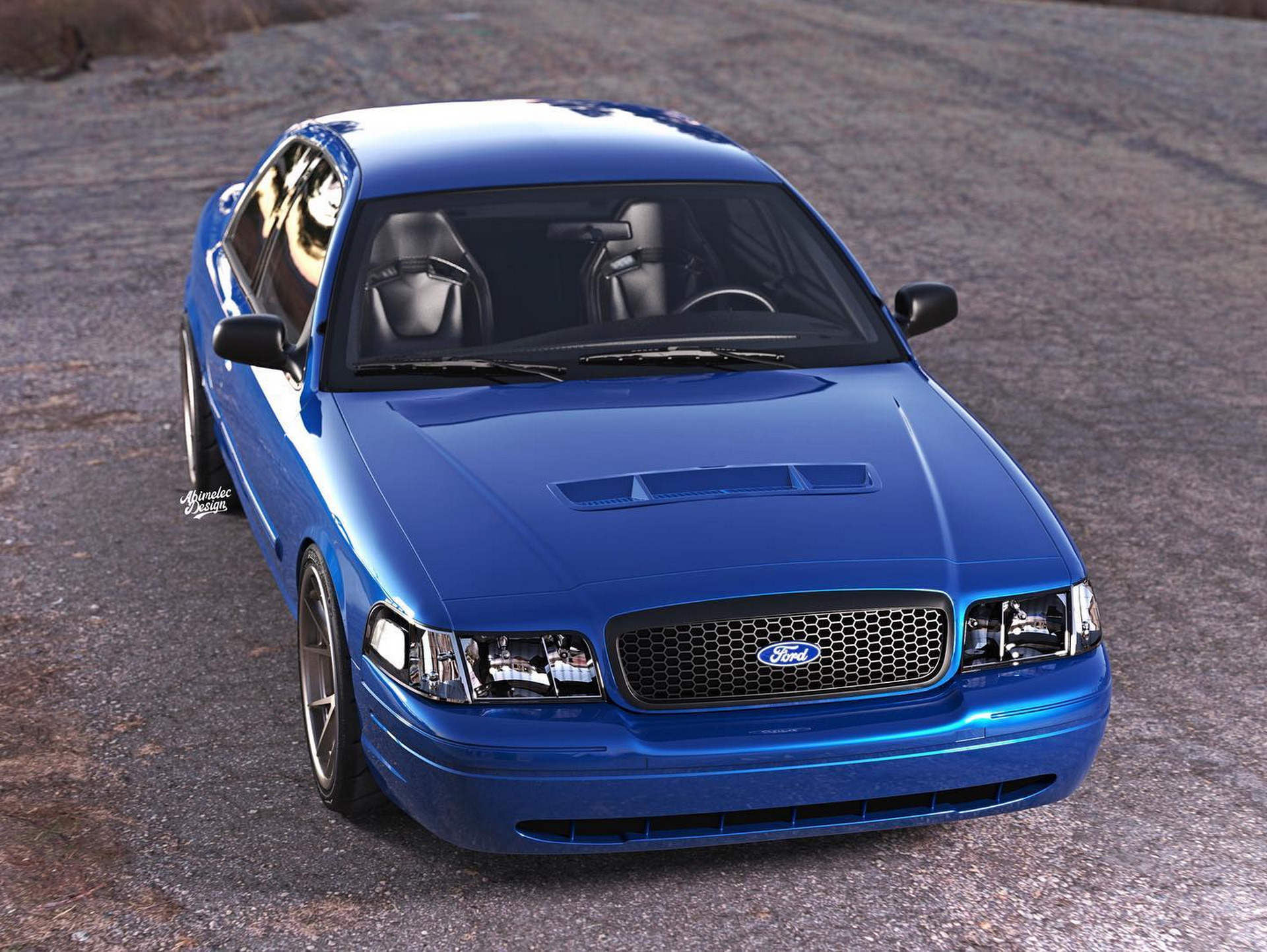 Two-Door Crown Victoria Render Is The Definition Of Muscle Car