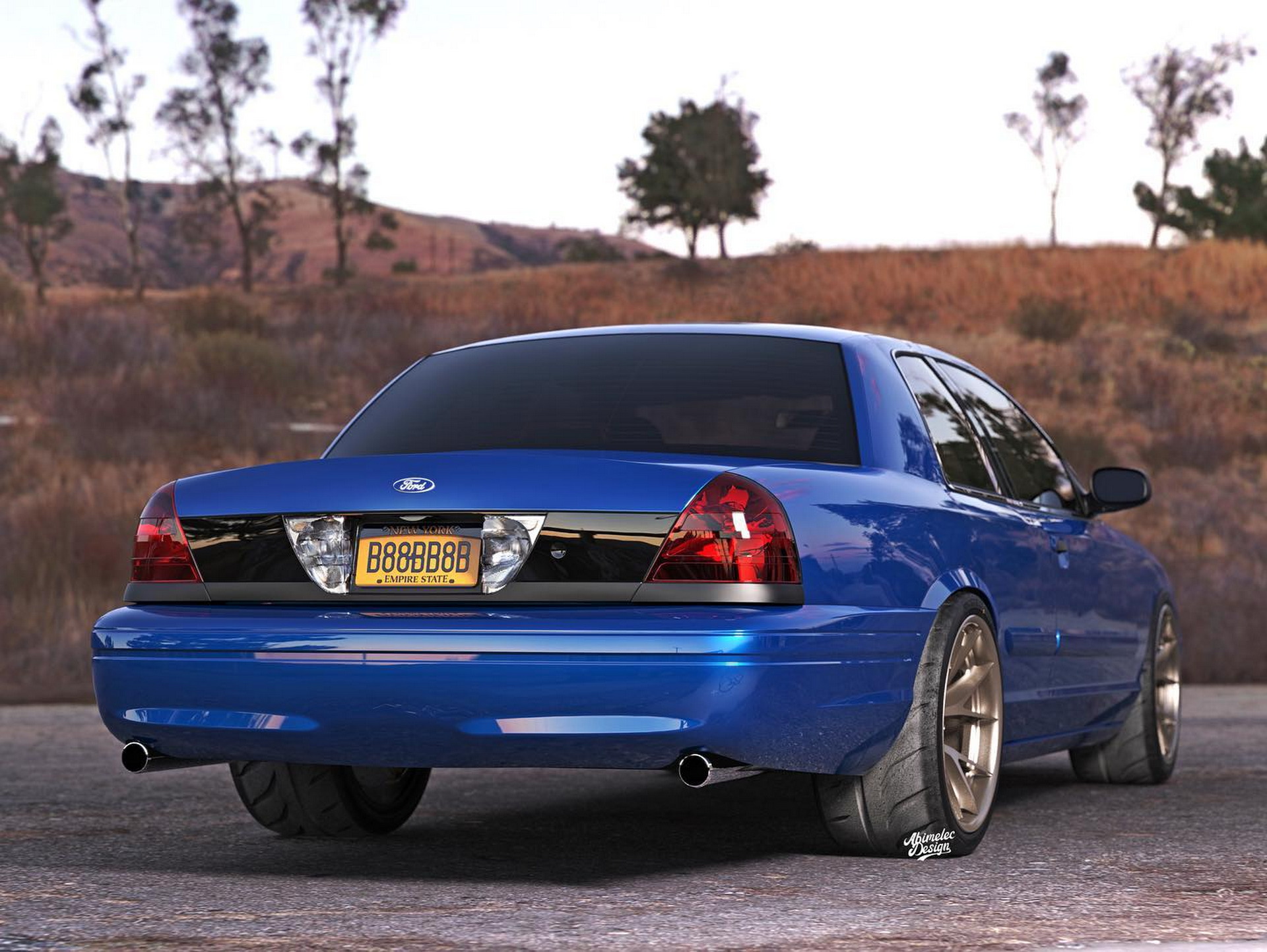 Two-Door Crown Victoria Render Is The Definition Of Muscle Car