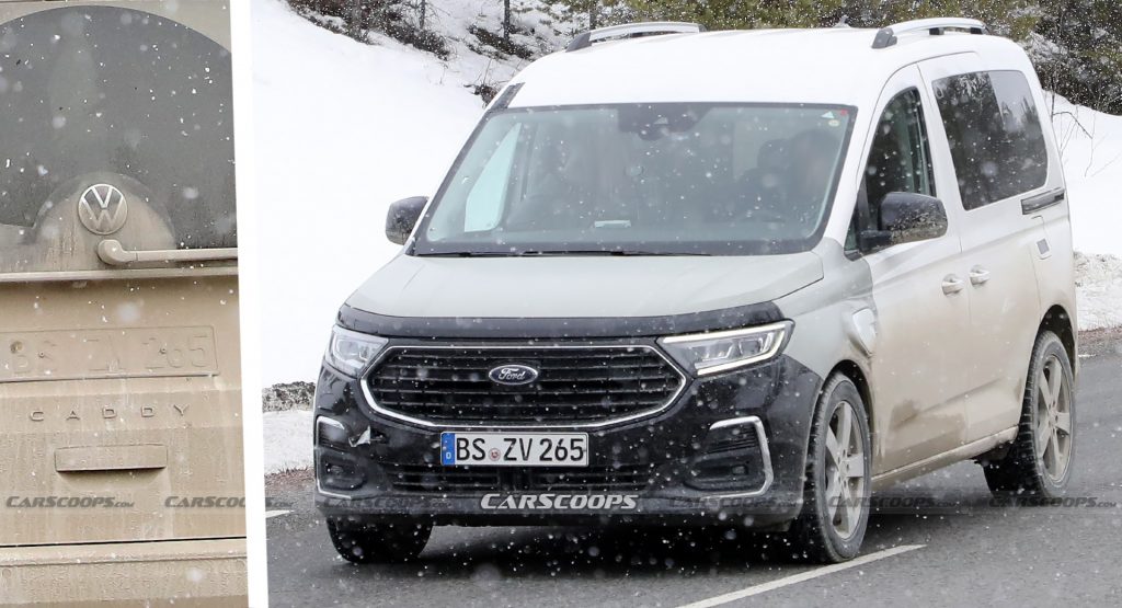  Ford’s Hybrid Tourneo Connect Spied Testing With VW Caddy Badges