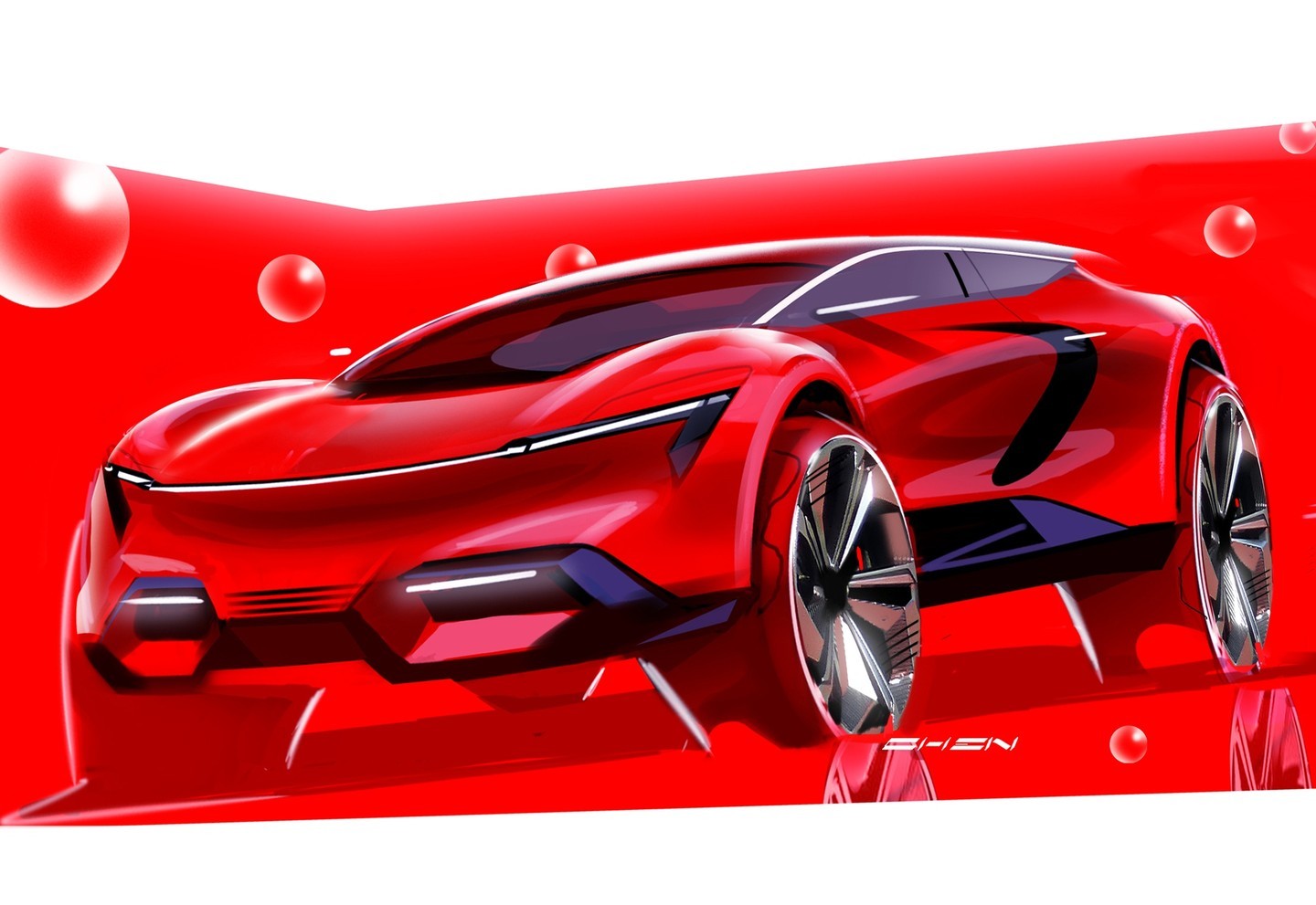 Sketch Design is an Exclusive Compact Electric Car Project for the City  Stock Illustration  Illustration of occupation automobile 126115820