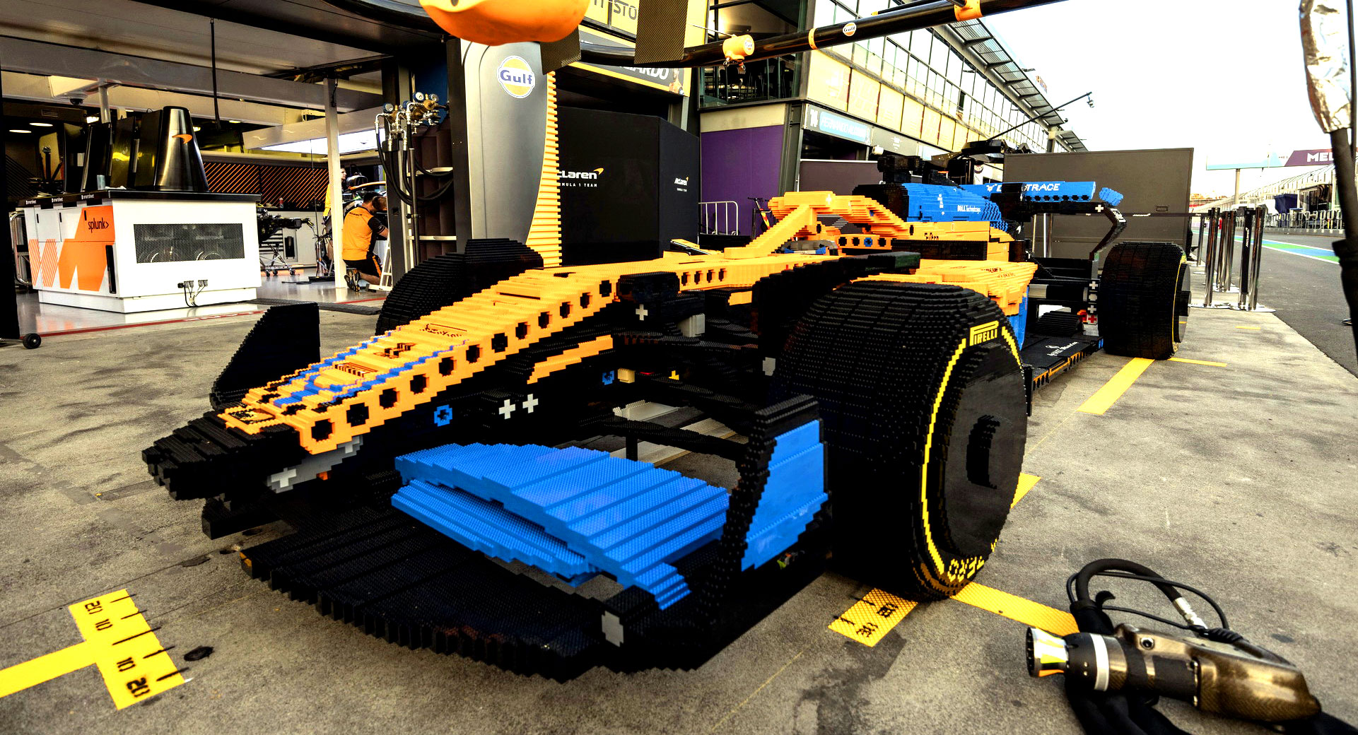 LEGO Brought A Life-Size Version Of Their McLaren F1 Race Car Model To The Australian GP Carscoops