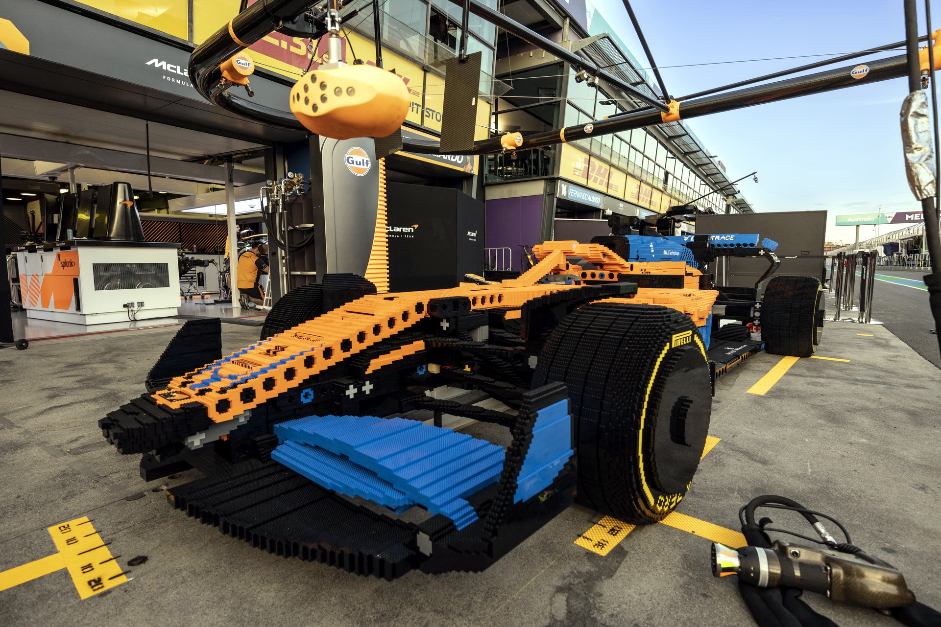 LEGO Brought A Life-Size Version Of Their McLaren F1 Race Car Model To The Australian GP